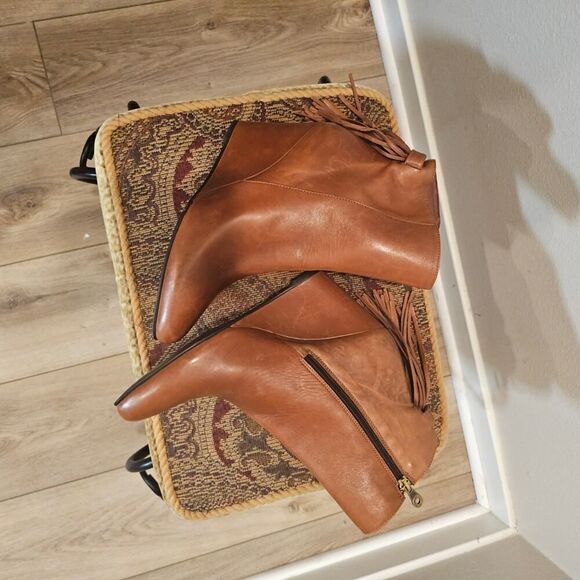 Pedro Miralles Tassel Leather Ankle Boots Size 38 - Picture 4 of 9